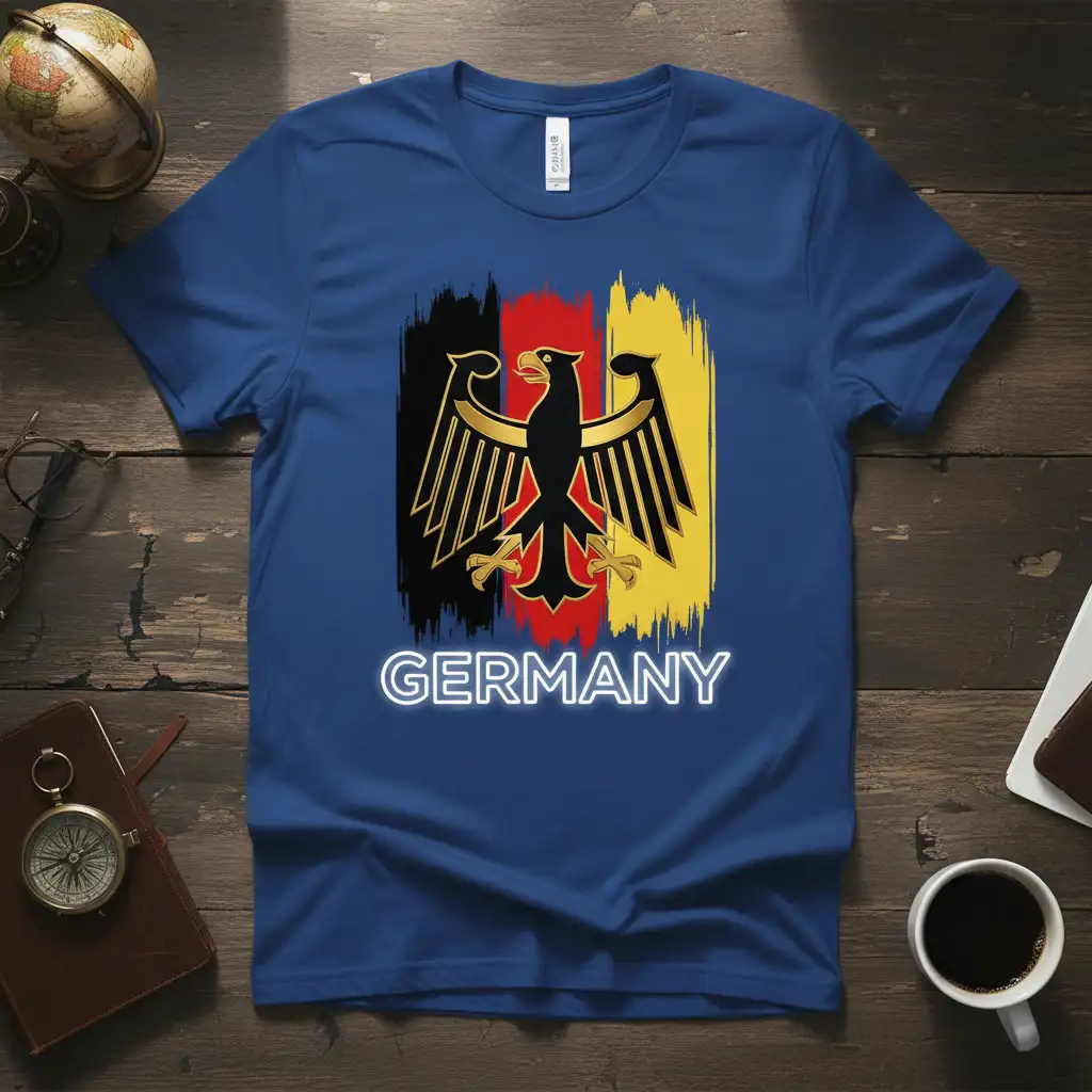 Germany Eagle T-Shirt detailed print printed on breathable fabric creating a standout t-shirt