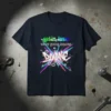Dark blue t-shirt with "get in, loser we're going insane BOANE" text and a neon burst graphic