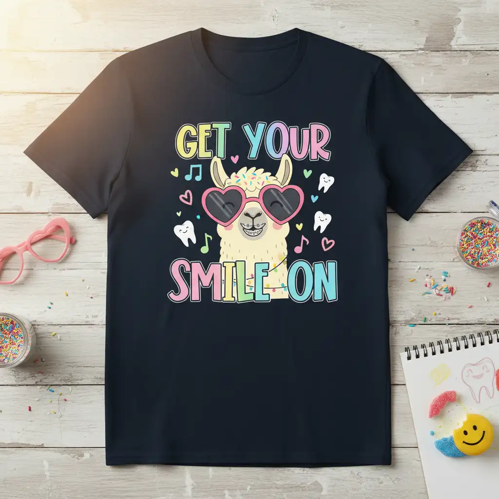 GET YOUR SMILE ON unique design printed on premium quality fabric with eye-catching details