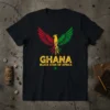 Ghana Black Star of Africa t-shirt design with a bold eagle graphic and distressed text