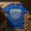 Vintage Gibson Est. 1909 Tennessee t-shirt design with distressed text and state outline