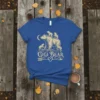 Gigi Bear t-shirt design with a mother bear and cubs under a crescent moon, featuring vintage typography and arrow accent