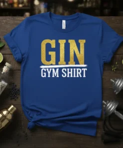 GIN GYM SHIRT creative graphic design printed on comfortable cotton t-shirt