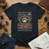Dark t-shirt featuring the quote "once upon a time there was a GIRL who really loved DOGS & TATTOOS &