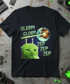 GLERP! GLORP. ZEP ZEP ZEP creative graphic design printed on comfortable cotton t-shirt