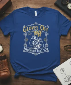 Gloves Off 1987 Off Bareknuckle Fight Club T-Shirt with boxing gloves graphic
