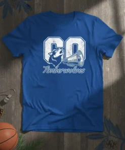 GO Timberwoves eye-catching graphic design printed on comfortable cotton t-shirt