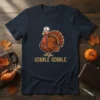 Gobble Gobble T-Shirt with a cartoon turkey wearing a nurse hat and stethoscope, text says GOBBLE GOBBLE