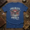 GOD BLESS AMERICA AMERICA eye-catching graphic design printed on comfortable cotton t-shirt