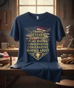 I'M THE GOD FEARING, text design featuring unique typography on quality t-shirt