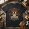 God Gifted Me Two Titles Dad and Grandpa & I Rock Them Both t-shirt design with distressed typography