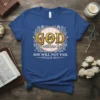 God is within her SHE WILL NOT FAIL PSALM 46:5 Christian T-Shirt with floral wreath design