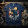 福大礼古 Godzilla Birthday Cake T-Shirt eye-catching graphic design printed on comfortable cotton t-shirt