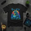 Godzilla Ramen Eating eye-catching graphic design printed on comfortable cotton t-shirt