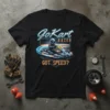 Black t-shirt with "GoKart RACER GOT SPEED?" text and graphic of a go-kart racer on a track