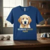 Golden Retriever Puppy T-Shirt with detailed illustration of a young dog and text "GOLDEN RETRIEVER PUPPY"