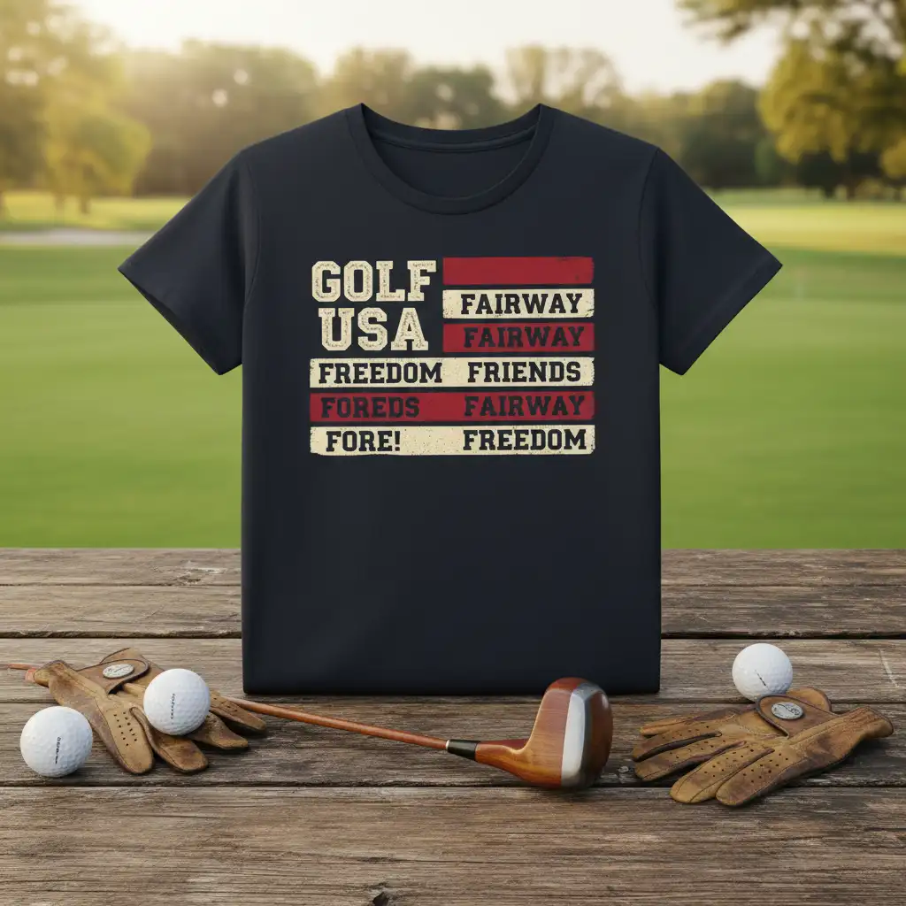 GOLF USA FAIRWAY FAIRWAY quote printed with detailed print on comfortable cotton fabric t-shirt design