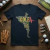 Golf Word Cloud Heartbeat Tee unique graphic design printed on comfortable cotton t-shirt