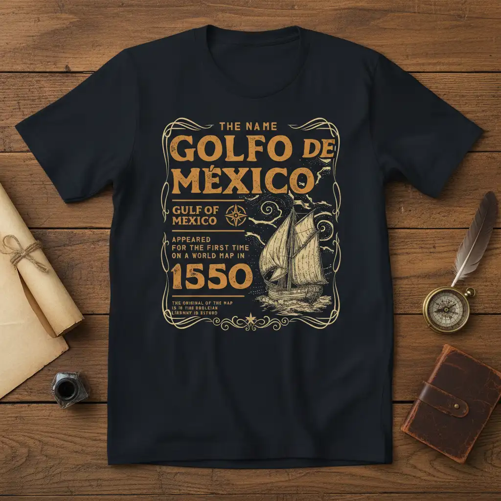THE NAME GOLFO DE quote printed with eye-catching design on durable material t-shirt design