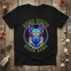 Good Vibes Beach Dawg German Shepherd t-shirt with retro neon design and sunglasses
