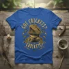 Got Crickets? Crickets! T-Shirt featuring a bearded dragon illustration surrounded by crickets and decorative elements