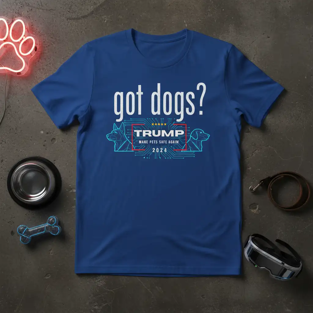 got dogs? TRUMP MAKE quote printed with unique artwork on comfortable cotton fabric t-shirt design