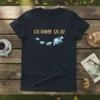Grammy Bear t-shirt with geometric mama bear and cub designs, gold text "Grammy Bear" above