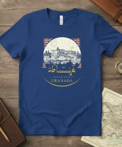 غرناطة Granada eye-catching graphic design printed on comfortable cotton t-shirt