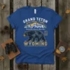 Grand Teton National Park Wyoming t-shirt with black bear, mountains, and "Home of the American Black Bear" text