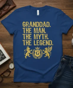 GRANDDAD. THE MAN. THE text design featuring creative typography on quality t-shirt