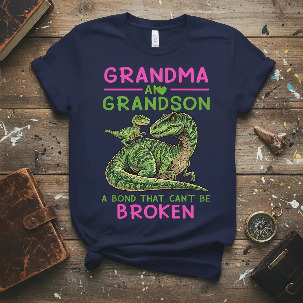 GRANDMA AN GRANDSON A quote printed with stylish graphic on durable material t-shirt design