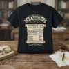 GRANDPA Nutritional Facts Amount text design featuring detailed typography on quality t-shirt