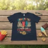 Grandpa Tax Making Sure It's Not Poison humorous quote t-shirt with vintage graphics of cash registers, ice cream, and cookies