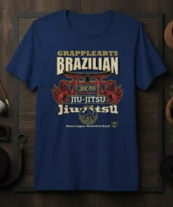 GRAPPLEEARTS BRAZILIAN JIU-JITSU Jiu-Jitsu text design featuring stylish typography on quality t-shirt