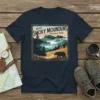Great Smoky Mountains National Park t-shirt design with a bear on a winding path and layered mountains