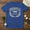 GREENVILLE EST. 1831 SOUTH CAROLINA detailed graphic design printed on comfortable cotton t-shirt