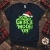 GRINCH MODE: ON unique graphic design printed on comfortable cotton t-shirt