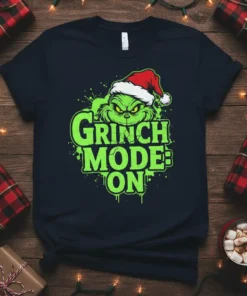 GRINCH MODE: ON unique graphic design printed on comfortable cotton t-shirt