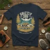 Grizzly 399 Queen of the Tetons Grand Teton National Park t-shirt design with bear family and mountains