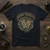 Group Therapy dominoes t-shirt design with vintage flair and decorative accents
