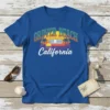 Grover Beach California Est 1959 vintage retro sunset beach design on a royal blue t-shirt