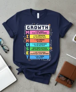 GROWTH MINDSET I can text design featuring eye-catching typography on quality t-shirt