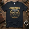 GRUMPA Like a Regular only Grumpiier t-shirt with distressed gold text and bear graphic
