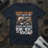 Grumpy Old Man with a Side by Side T-Shirt featuring text and an off-road vehicle graphic