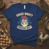 Guess What? Chicken Butt funny chicken quote t-shirt design with cartoon chicken hatching from an egg