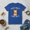 Guess What? Corgi Butt T-Shirt design featuring white text and a cute corgi's rear end graphic