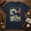 Guinea Pig Surfing Great Wave stylish graphic design printed on comfortable cotton t-shirt