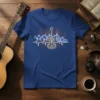 Guitar Heartbeat Design bold graphic design printed on comfortable cotton t-shirt