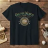 Gulf of Mexico EST 1550 design on a navy t-shirt, featuring vintage text and a circular emblem with the year