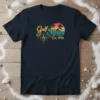 Retro Gulf of Mexico Est. 1990 t-shirt design with sunset, palm trees, and compass graphic